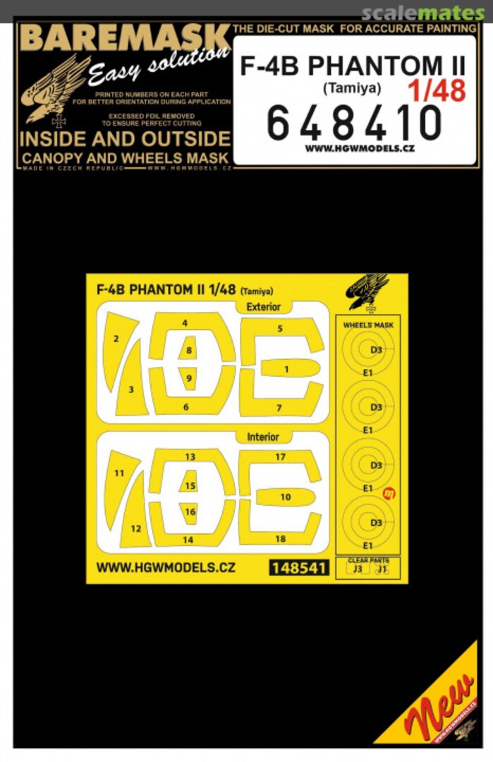 Boxart F-4B Phantom II - Masks 648410 HGW Models Boxart F-4B Phantom II - Masks 648410 HGW Models