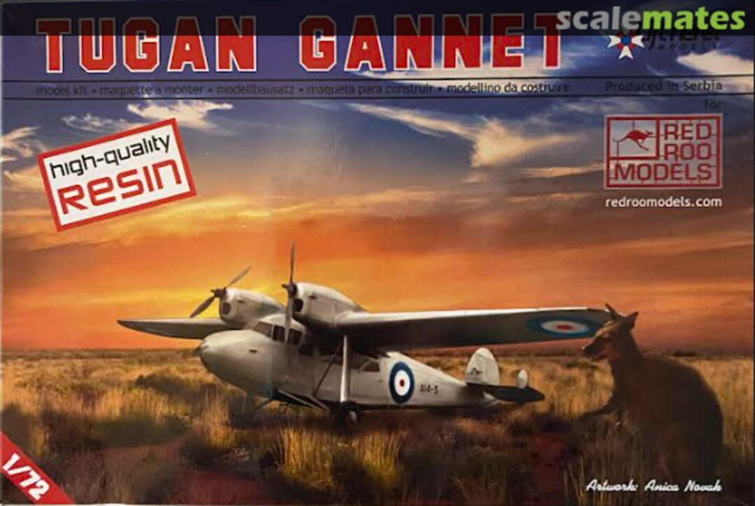 Boxart Tugan LJW7 Gannet LHM037 Red Roo Models Boxart Tugan LJW7 Gannet LHM037 Red Roo Models