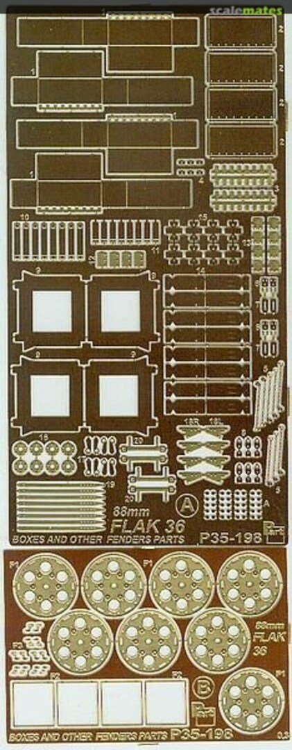 Boxart FLAK 36 88mm boxes P35-198 Part Boxart FLAK 36 88mm boxes P35-198 Part