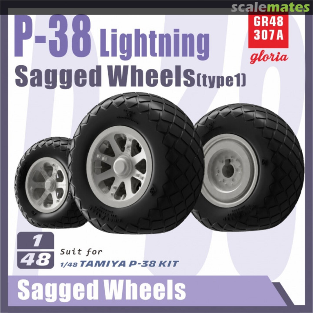 Boxart P-38 Lightning Sagged wheels (Type 1) GR48307A Gloria Model Boxart P-38 Lightning Sagged wheels (Type 1) GR48307A Gloria Model