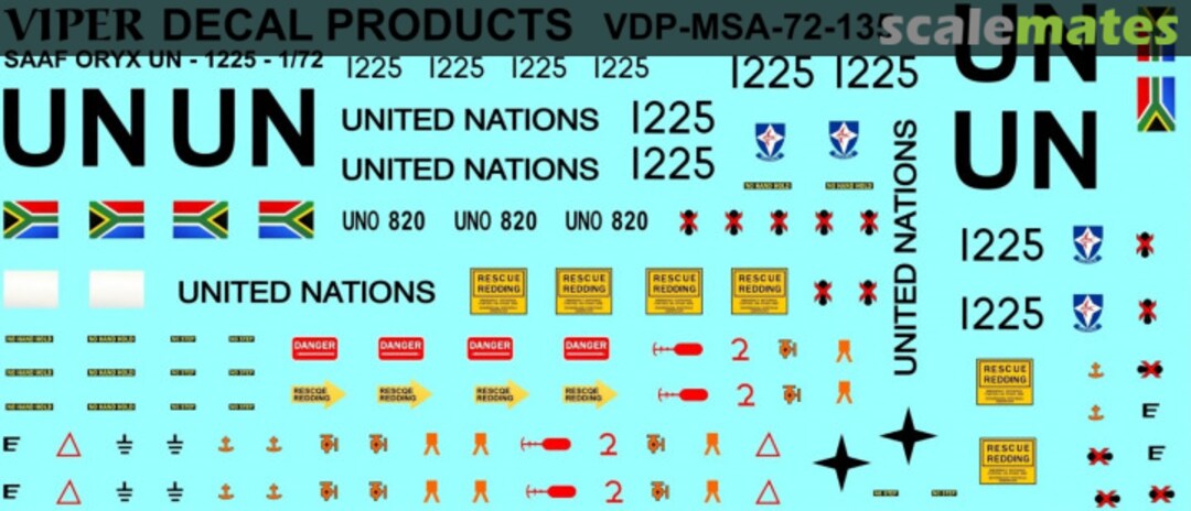 Boxart SAAF Oryx UN 1225 MSA72135 Viper Decal Products Boxart SAAF Oryx UN 1225 MSA72135 Viper Decal Products