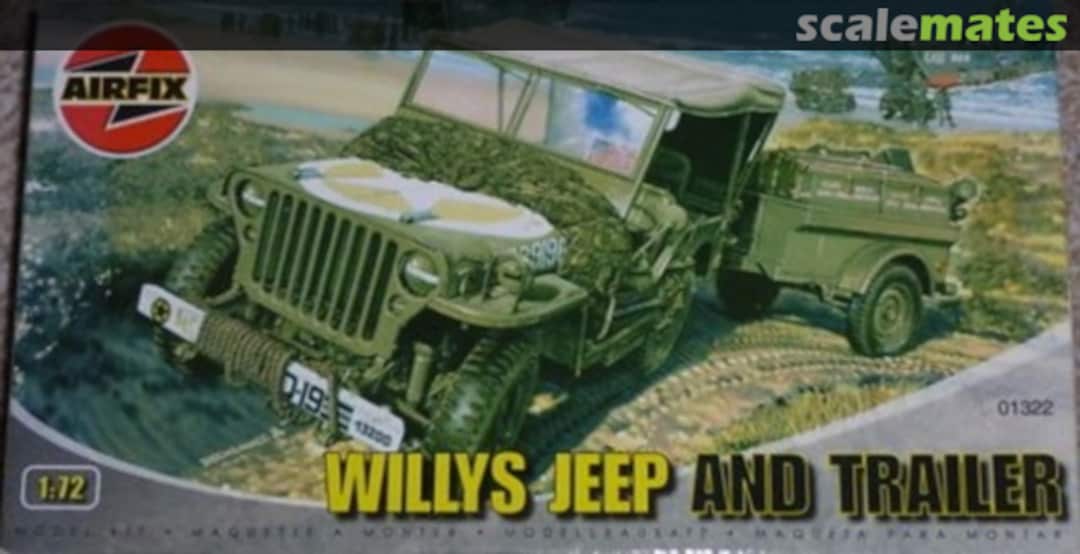 Boxart Willys Jeep and Trailer 01322 Airfix Boxart Willys Jeep and Trailer 01322 Airfix