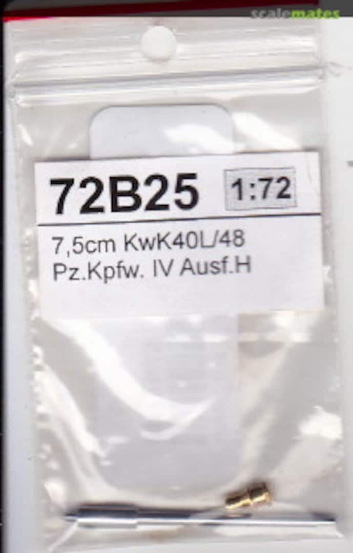 Boxart 7,5cm KwK40L/48 Pz.Kpfw. IV Ausf.H 72B25 RB Model Boxart 7,5cm KwK40L/48 Pz.Kpfw. IV Ausf.H 72B25 RB Model