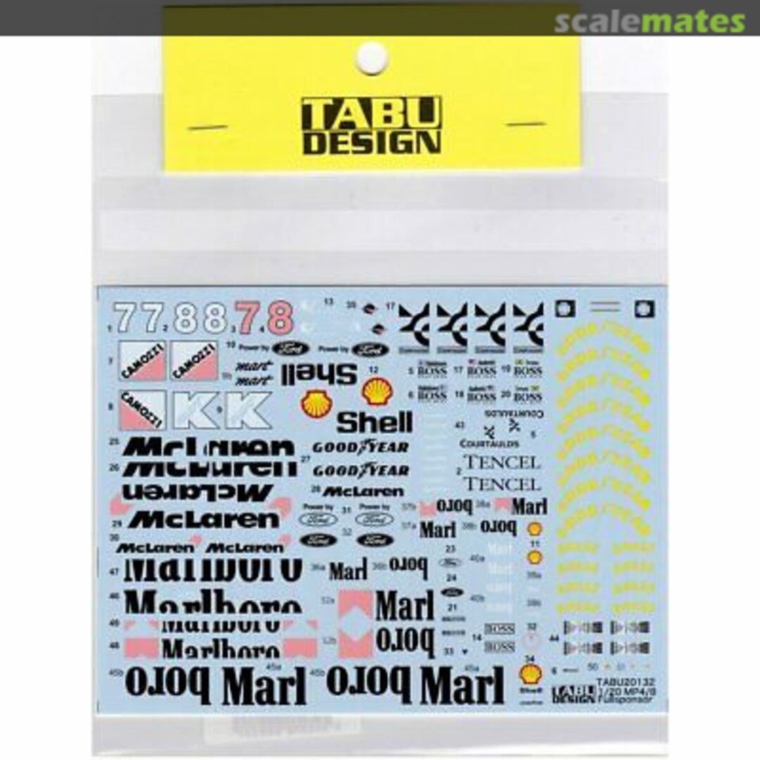 Boxart McLaren MP4/8 Full Sponsor Decals (for Tamiya) TABU20132 Tabu Design Boxart McLaren MP4/8 Full Sponsor Decals (for Tamiya) TABU20132 Tabu Design