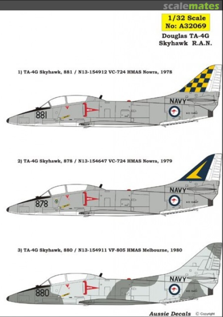 Boxart Douglas TA-4G Skyhawk A32069 Aussie Decals Boxart Douglas TA-4G Skyhawk A32069 Aussie Decals