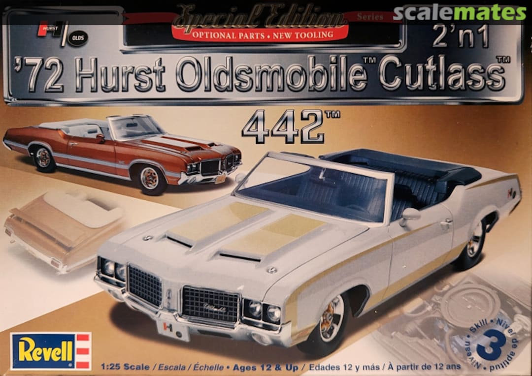 Boxart '72 Hurst Oldsmobile Cutlass 442 2 'n 1 85-4244 Revell Boxart '72 Hurst Oldsmobile Cutlass 442 2 'n 1 85-4244 Revell
