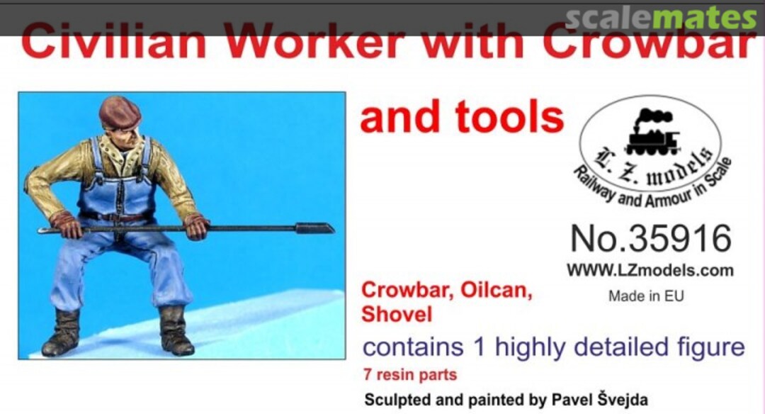 Boxart Civilian Worker with Crowbar and Tools 35916 L.Z. Models Boxart Civilian Worker with Crowbar and Tools 35916 L.Z. Models