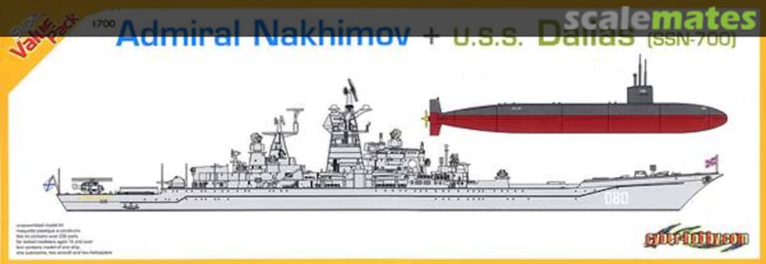 Boxart Admiral Nakhimov + USS Dallas (SSN-700) 7112 Cyber Hobby Boxart Admiral Nakhimov + USS Dallas (SSN-700) 7112 Cyber Hobby