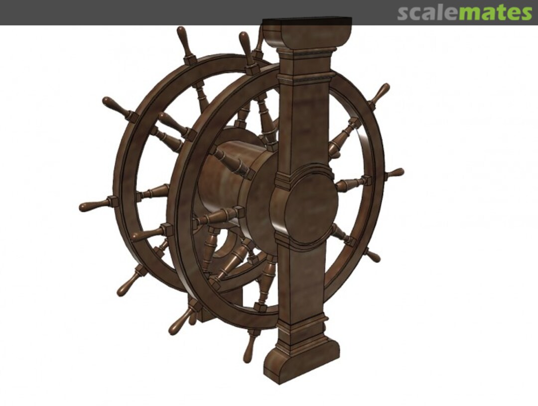 Boxart Wheel and Pedestal for Ships-of-the-Line MM64-wheel.sol Model Monkey