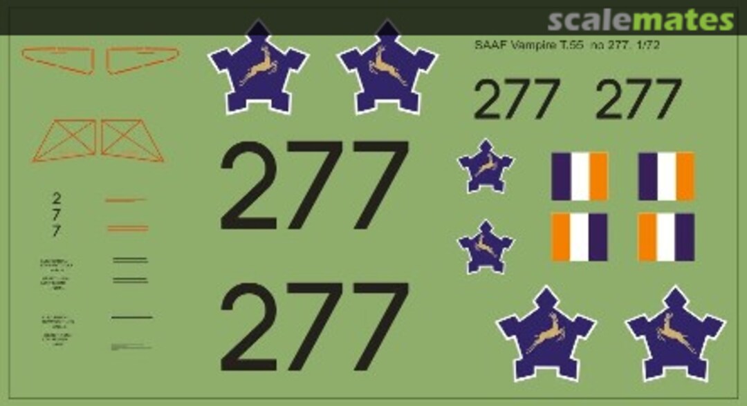 Boxart SAAF Vampire T MK55 MAV-720234 MAV Decals Boxart SAAF Vampire T MK55 MAV-720234 MAV Decals