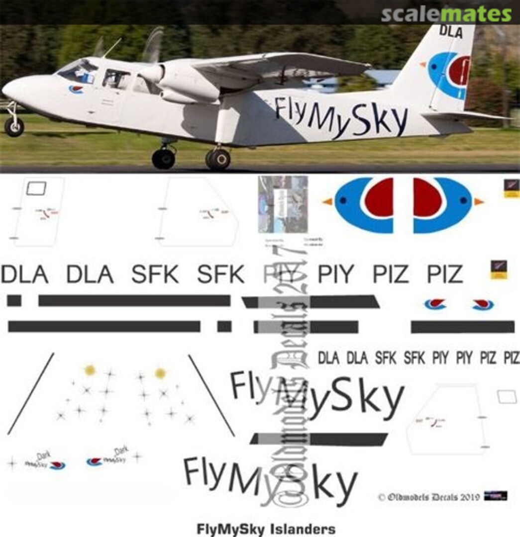 Boxart Islander - FlyMySky OMD0482 Oldmodels Decals Boxart Islander - FlyMySky OMD0482 Oldmodels Decals