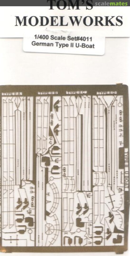 Boxart Submarine Type II 4011 Tom's Modelworks