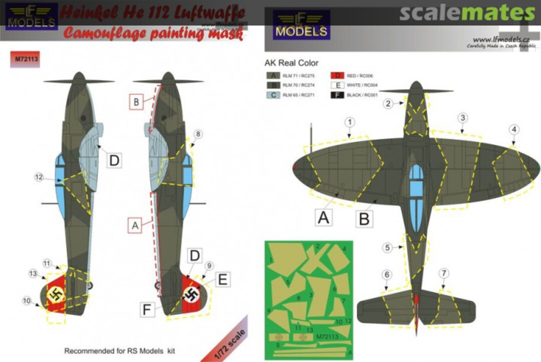 Boxart Heinkel He 112 Luftwaffe M72113 LF Models