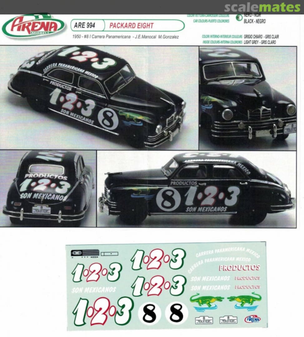 Boxart Packard Eight "1*2*3" AREDE994 Arena Modelli Boxart Packard Eight "1*2*3" AREDE994 Arena Modelli