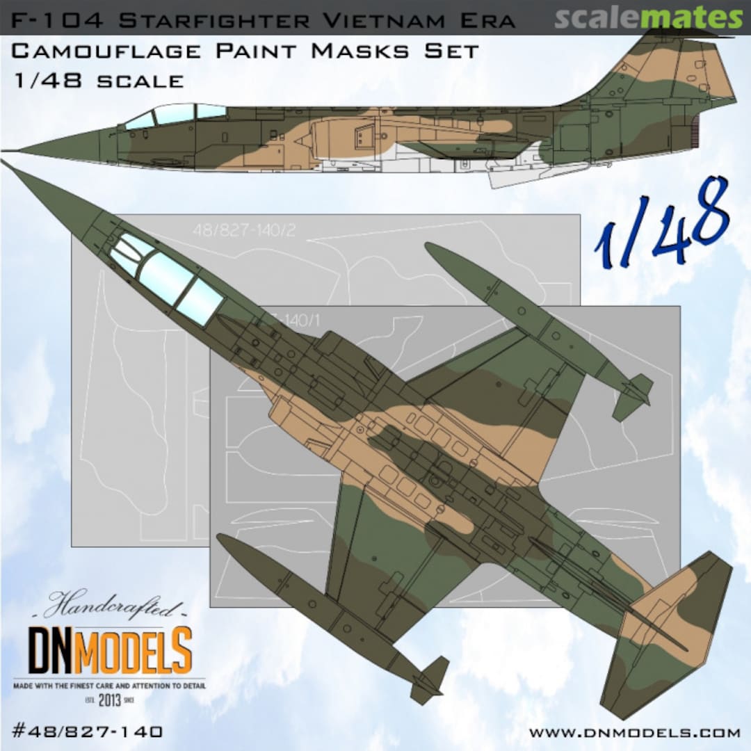 Boxart F-104 Starfighter Vietnam Era Camouflage Paint Masks Set 48/827-140 DN Models Boxart F-104 Starfighter Vietnam Era Camouflage Paint Masks Set 48/827-140 DN Models