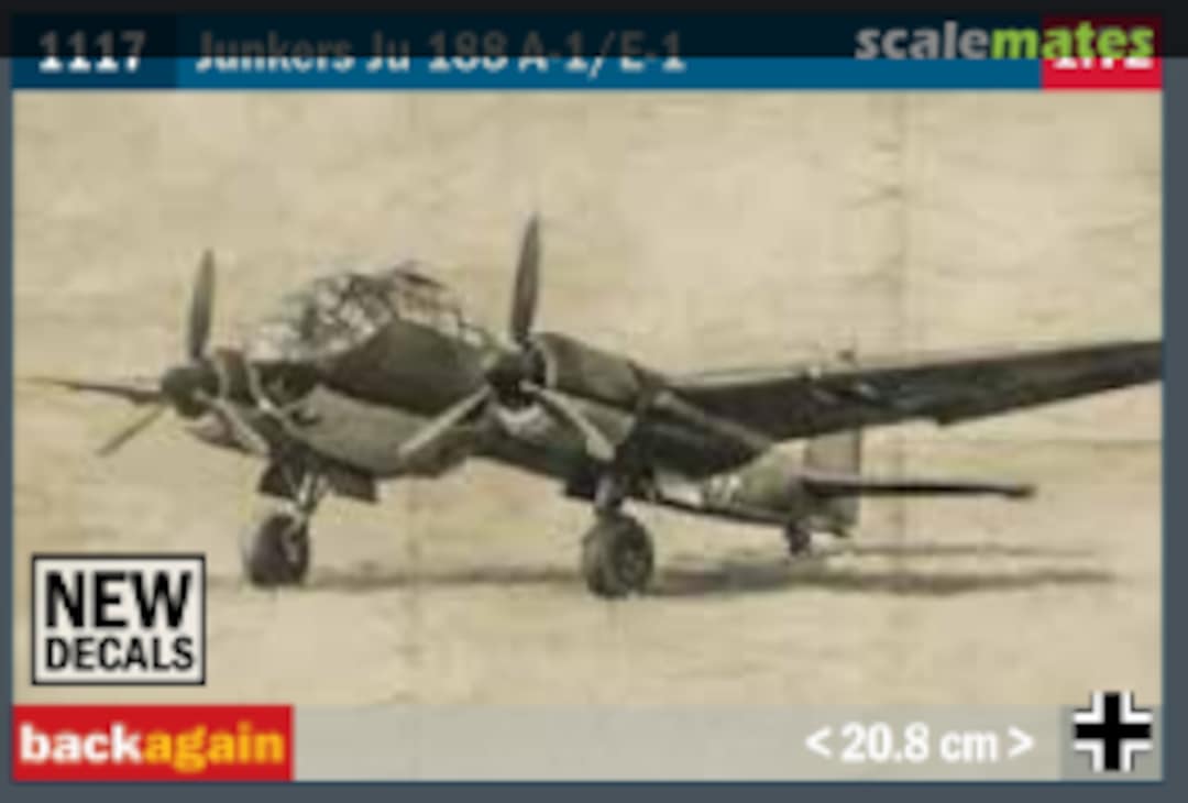 Boxart Junkers Ju 188 A-1/E-1 1117 Italeri Boxart Junkers Ju 188 A-1/E-1 1117 Italeri