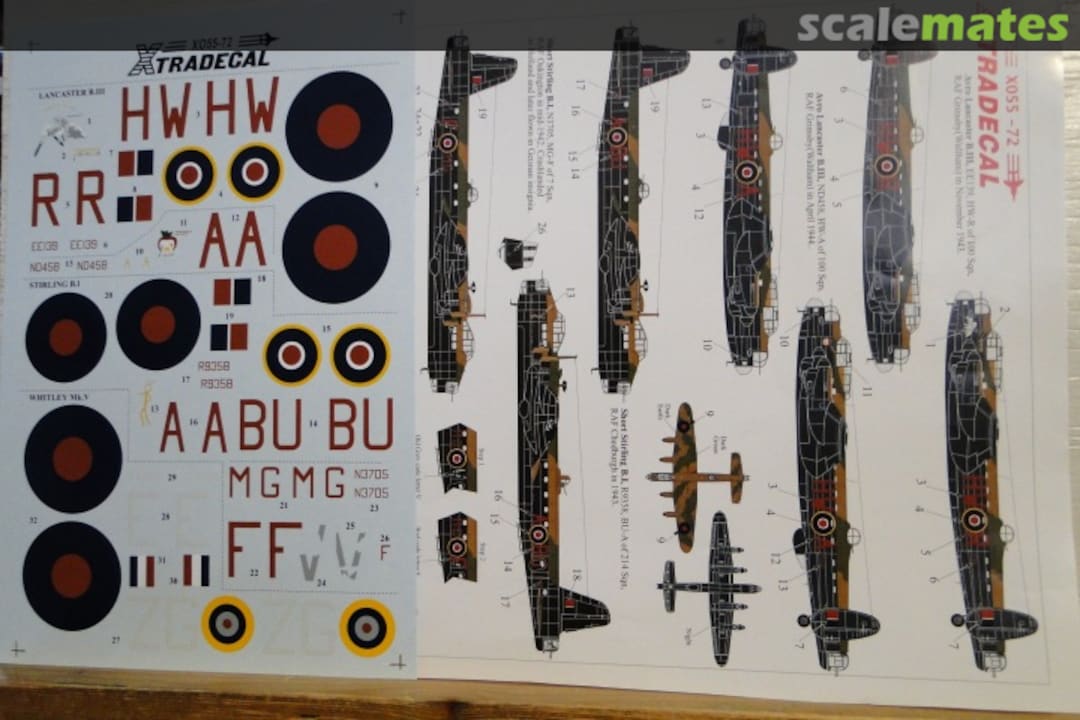 Boxart Lancaster/Stirling/Whitley X055-72 Xtradecal Boxart Lancaster/Stirling/Whitley X055-72 Xtradecal