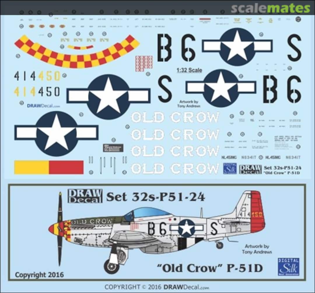 Boxart P-51D "Old Crow" 32-P51-24 Draw Decal Boxart P-51D "Old Crow" 32-P51-24 Draw Decal