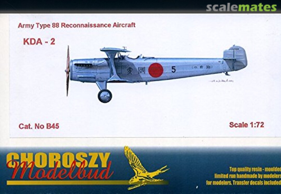Boxart Army Type 88 Reconnaissance Aircraft KDA-2 B45 Choroszy Modelbud Boxart Army Type 88 Reconnaissance Aircraft KDA-2 B45 Choroszy Modelbud