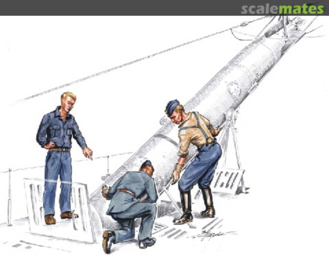 Boxart U-VII armament crew in port (3 fig.) F72132 CMK