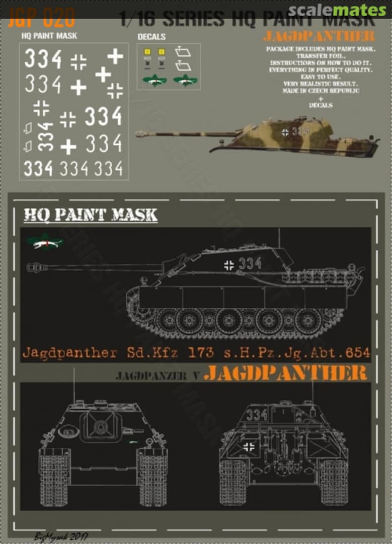 Boxart Jagdpanther s.H.Pz.Jg.Abt.654 Paint Mask JGP 020 HQ-Masks Boxart Jagdpanther s.H.Pz.Jg.Abt.654 Paint Mask JGP 020 HQ-Masks
