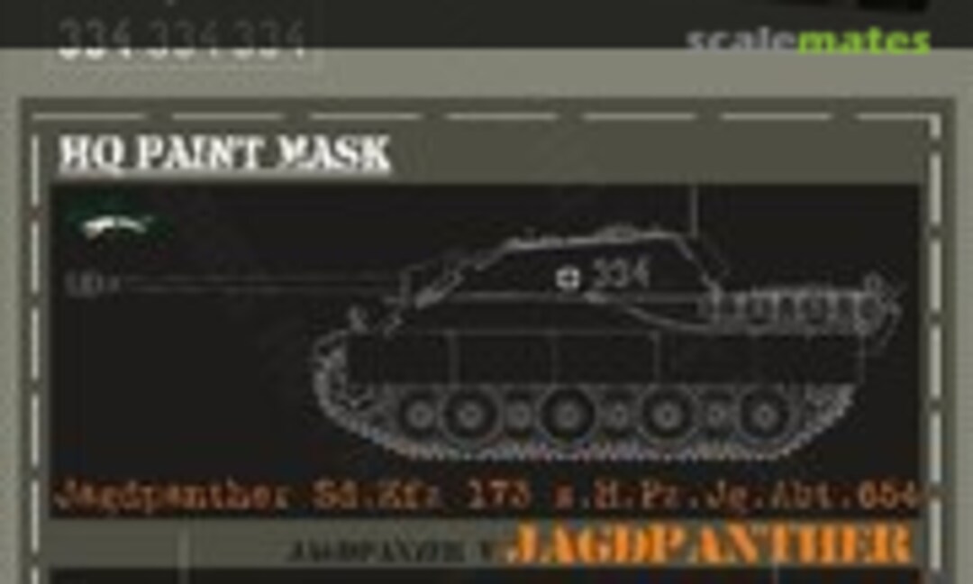 1:16 Jagdpanther s.H.Pz.Jg.Abt.654 Paint Mask (HQ-Masks JGP 020) JGP 020