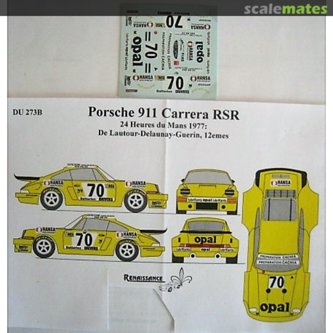 Boxart Porsche 911 Carrera RSR "opal" DU 273B Renaissance Boxart Porsche 911 Carrera RSR "opal" DU 273B Renaissance