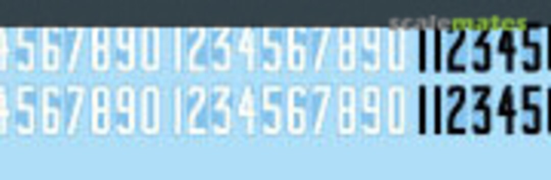 1:72 Tiger Moth numbers (Vingtor Decals 72-S07) 72-S07