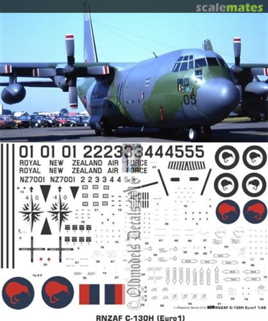 Boxart RNZAF C-130H Euro1 scheme OMD0047 Oldmodels Decals Boxart RNZAF C-130H Euro1 scheme OMD0047 Oldmodels Decals