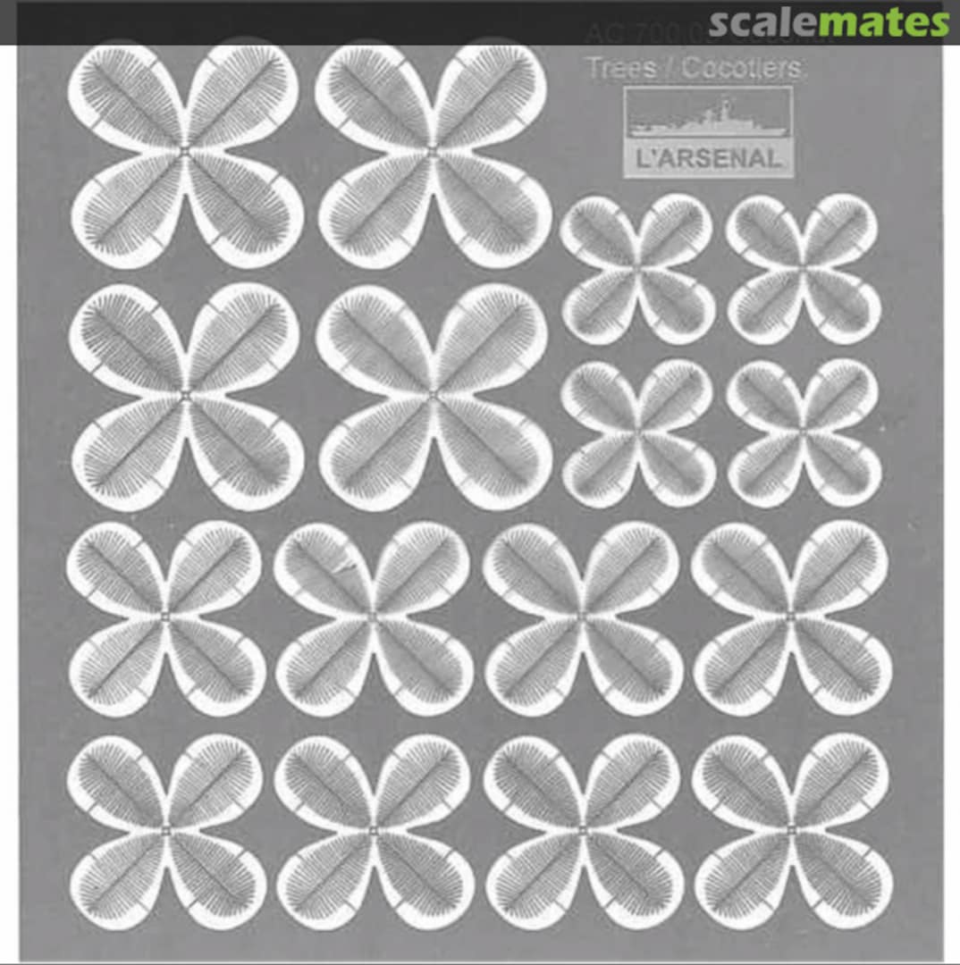 Boxart 1/700 Photoetch Coconut Leaves AC 700 05 L'Arsenal