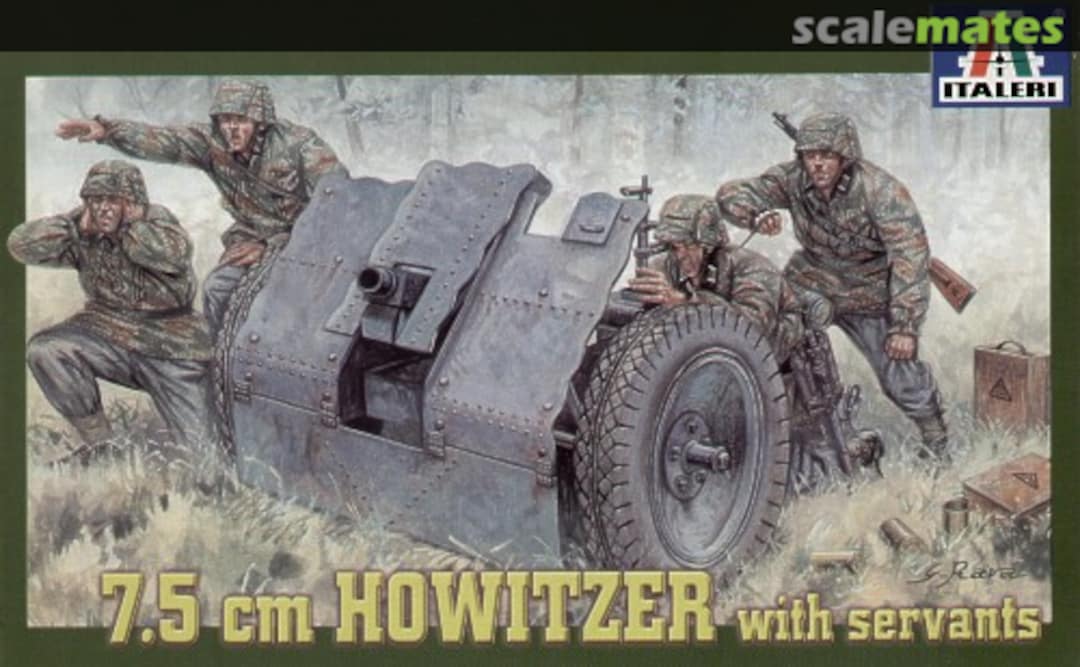 Boxart 7.5 cm Howitzer 6400 Italeri