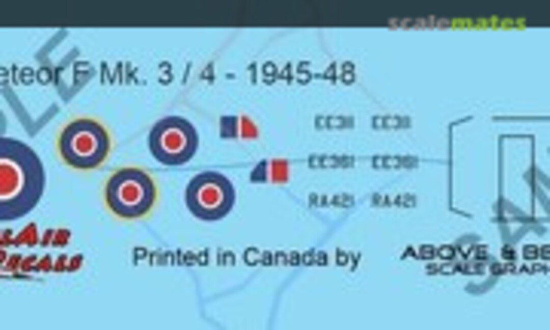 1:48 Gloster Meteor F Mk. 3/4 - 1945-1948 (Above & Below Graphics 377) 377