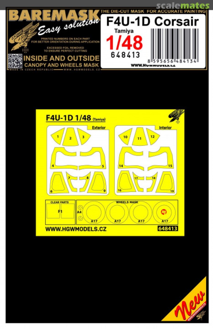 Boxart F4U-1D - Masks 648413 HGW Models Boxart F4U-1D - Masks 648413 HGW Models