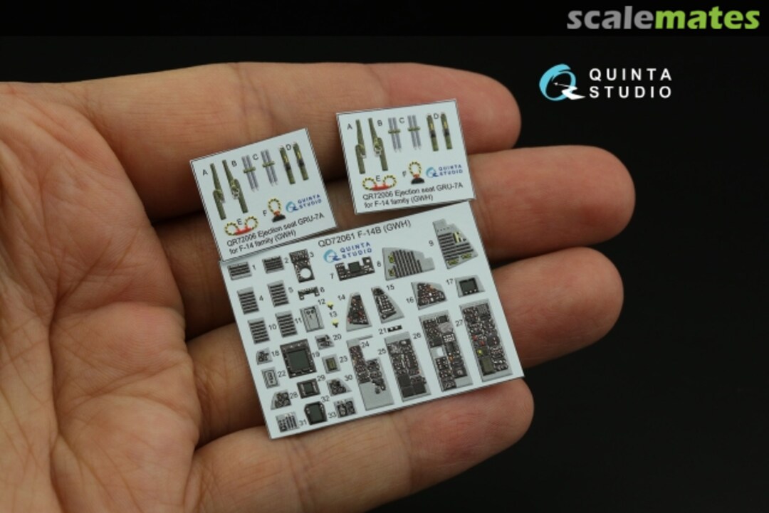 Contents F-14B interior 3D decals QD72061 Quinta Studio
