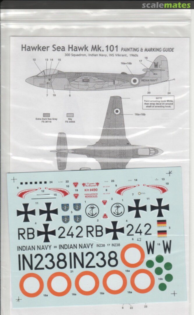Boxart Hawker Sea Hawk Mk.101 490D Classic Airframes Boxart Hawker Sea Hawk Mk.101 490D Classic Airframes