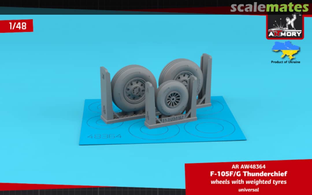 Boxart Republic F-105F/F-105G Thunderchief weighted wheels AR AW48364 Armory Boxart Republic F-105F/F-105G Thunderchief weighted wheels AR AW48364 Armory