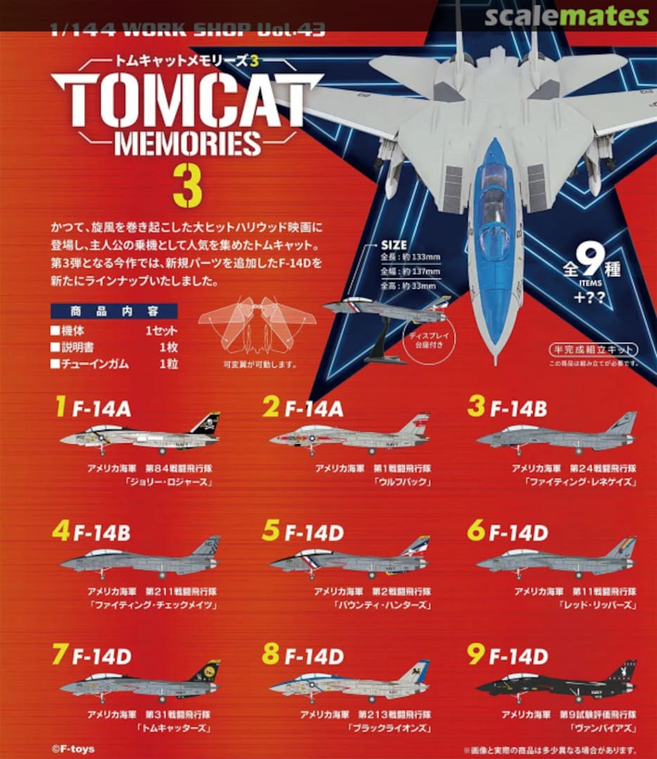 Contents Tomcat Memories 3 FT60915 F-Toys Contents Tomcat Memories 3 FT60915 F-Toys