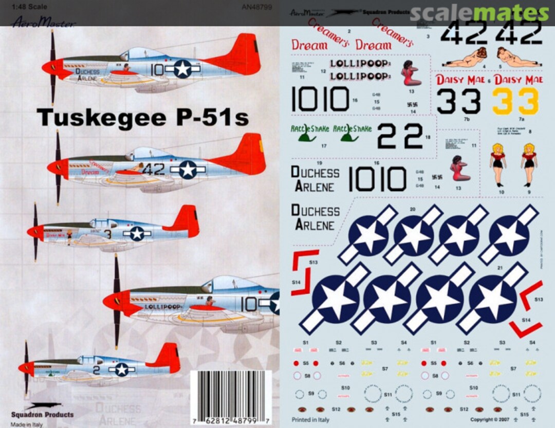 Boxart Tuskegee P-51s AN48799 AeroMaster Boxart Tuskegee P-51s AN48799 AeroMaster