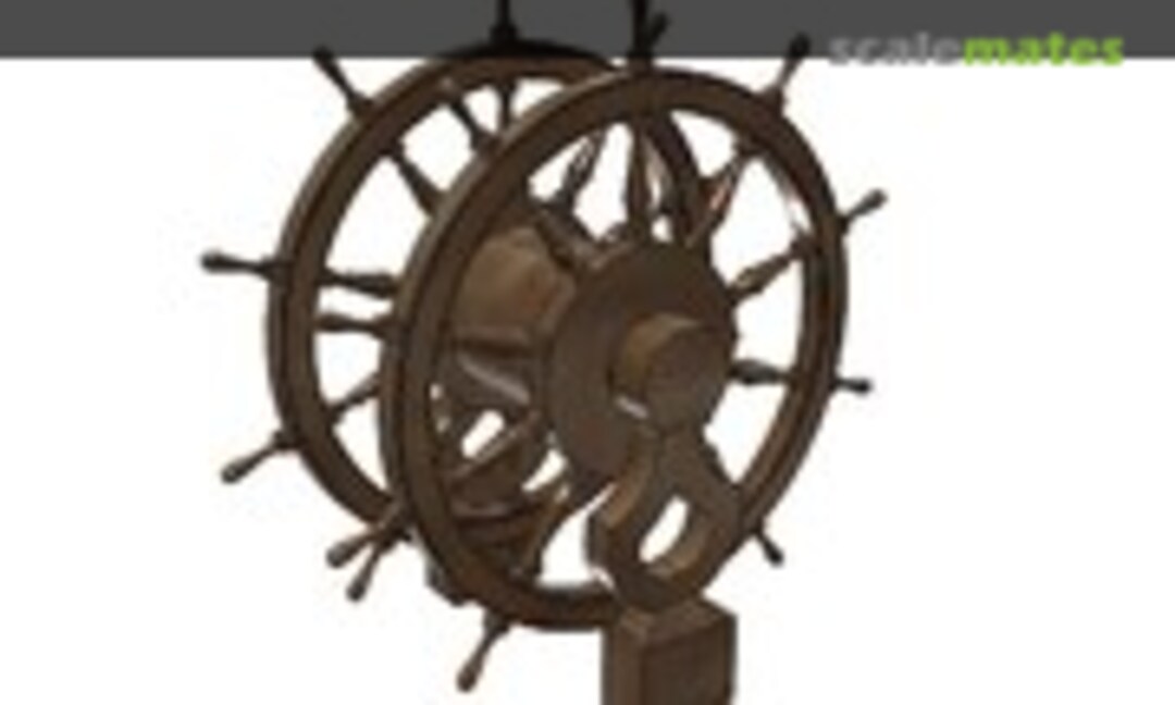 1:84 Wheel and Pedestal for Frigates, Sloops, Brigs, etc. (Model Monkey MM84-wheel.frigate) MM84-wheel.frigate