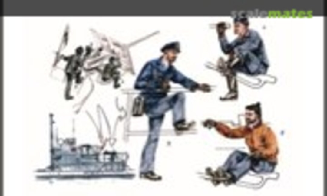 1:72 U-VII Atlantic version Gun-Crew for 3,7cm Flak Crew 3 fig (CMK F72185) F72185