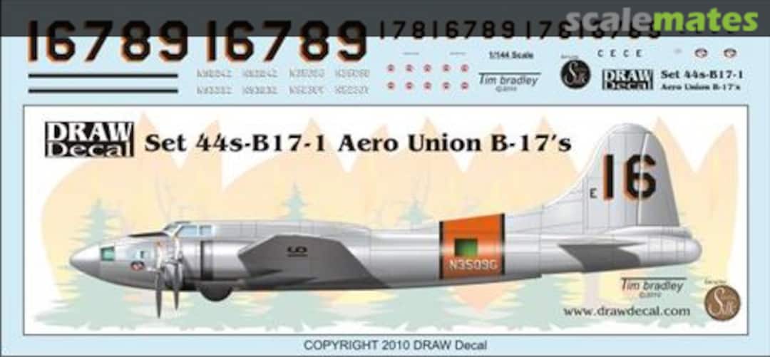 Boxart Boeing B-17G Flying Fortress 44s-B17-1 Draw Decal