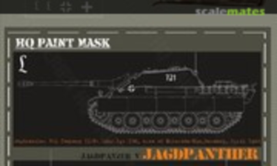 1:16 Jagdpanther 7th kompanie II/Pz.Lehr 130 area of Erkerode/Elm Germany April 1945 Paint Mask (HQ-Masks JGP 022) JGP 022