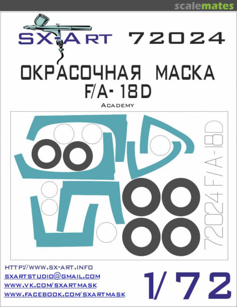 Boxart Painting Mask F/A-18D 72024 SX-Art Boxart Painting Mask F/A-18D 72024 SX-Art
