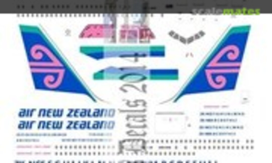 1:144 Air NZ B767s Blue-Teal scheme (Oldmodels Decals OMD0904) OMD0904