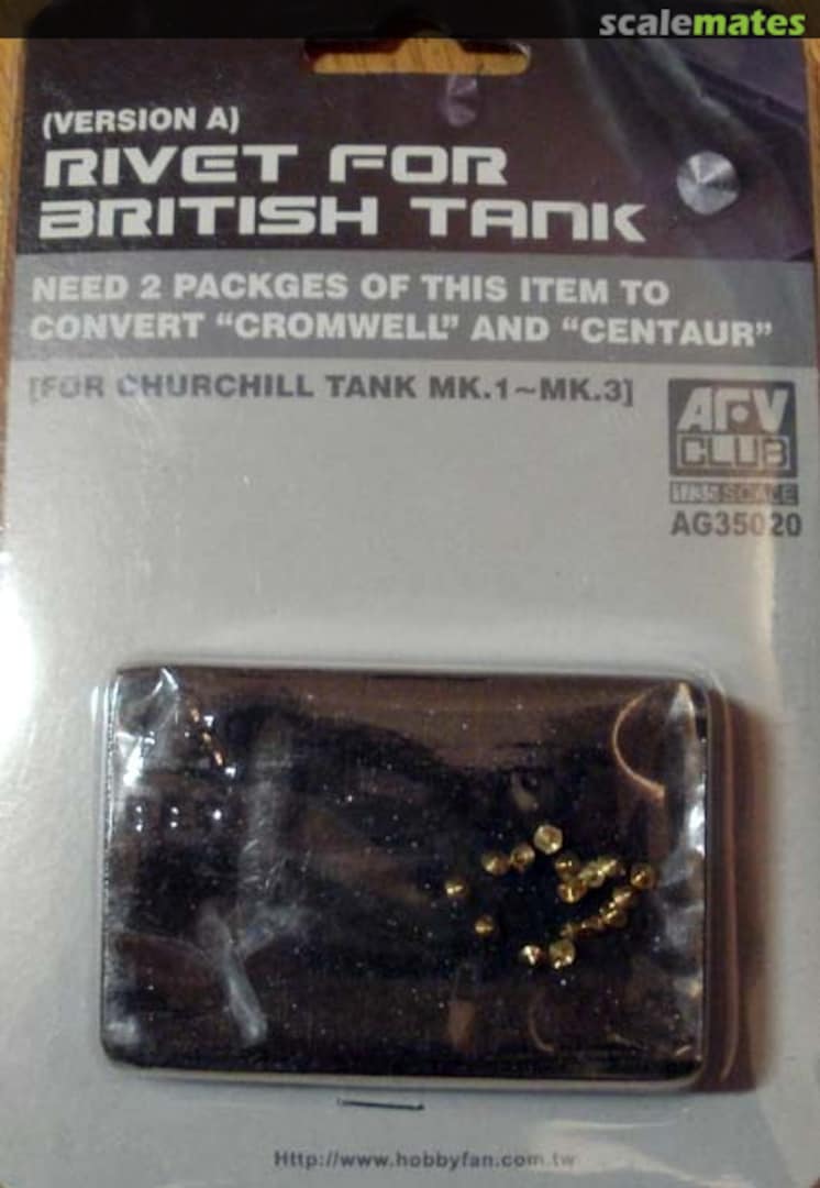 Boxart Rivet for British Tank (Version A) AG35020 AFV Club Boxart Rivet for British Tank (Version A) AG35020 AFV Club