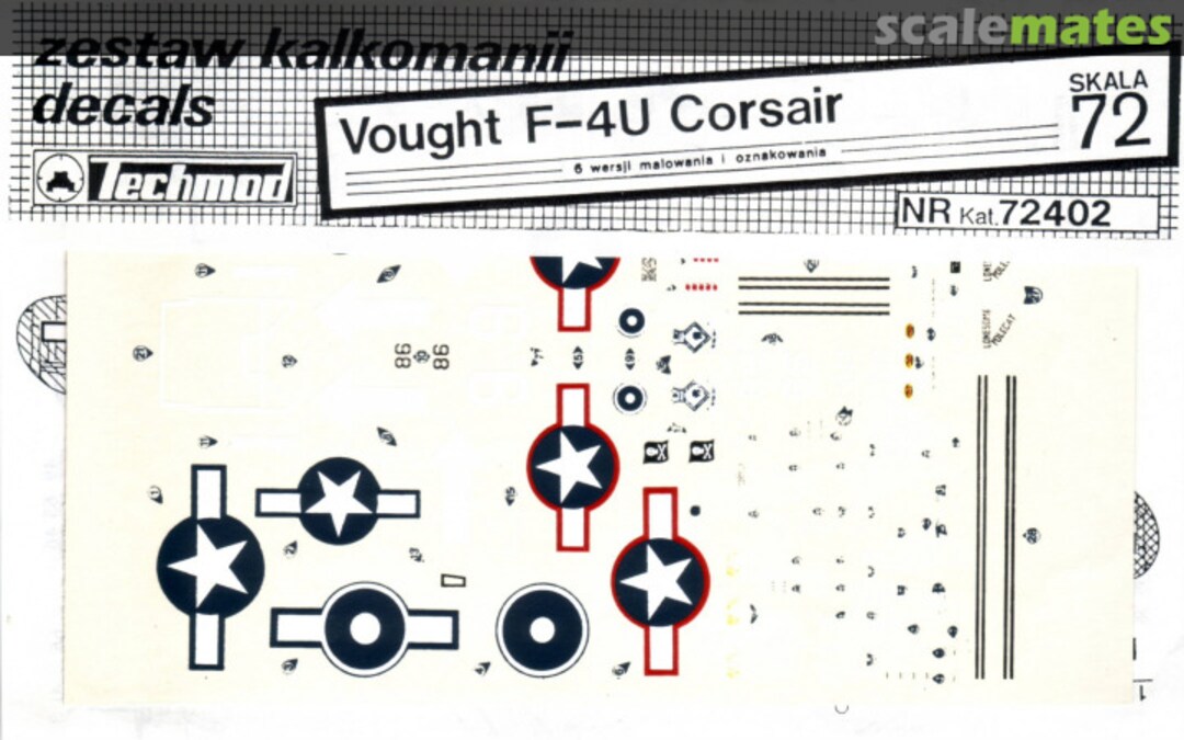 Boxart Vought F-4U Corsair 72402 Techmod Boxart Vought F-4U Corsair 72402 Techmod
