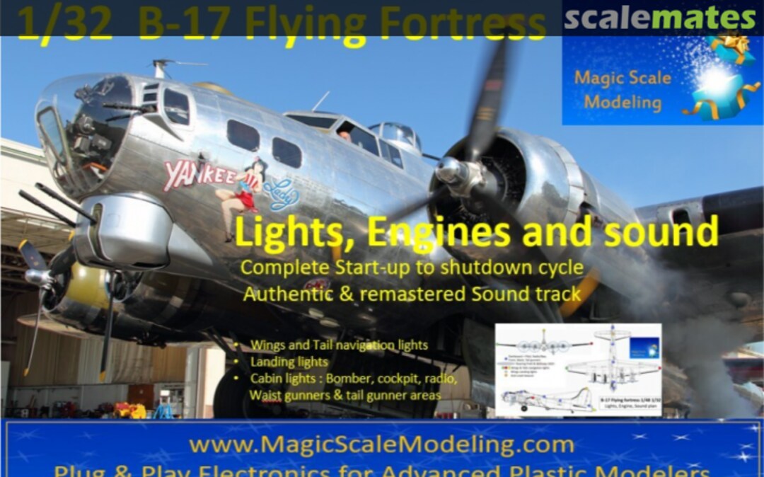 Boxart B-17 Flying Fortress - Engines, Sound & Lights MSM-073 Magic Scale Modeling Boxart B-17 Flying Fortress - Engines, Sound & Lights MSM-073 Magic Scale Modeling