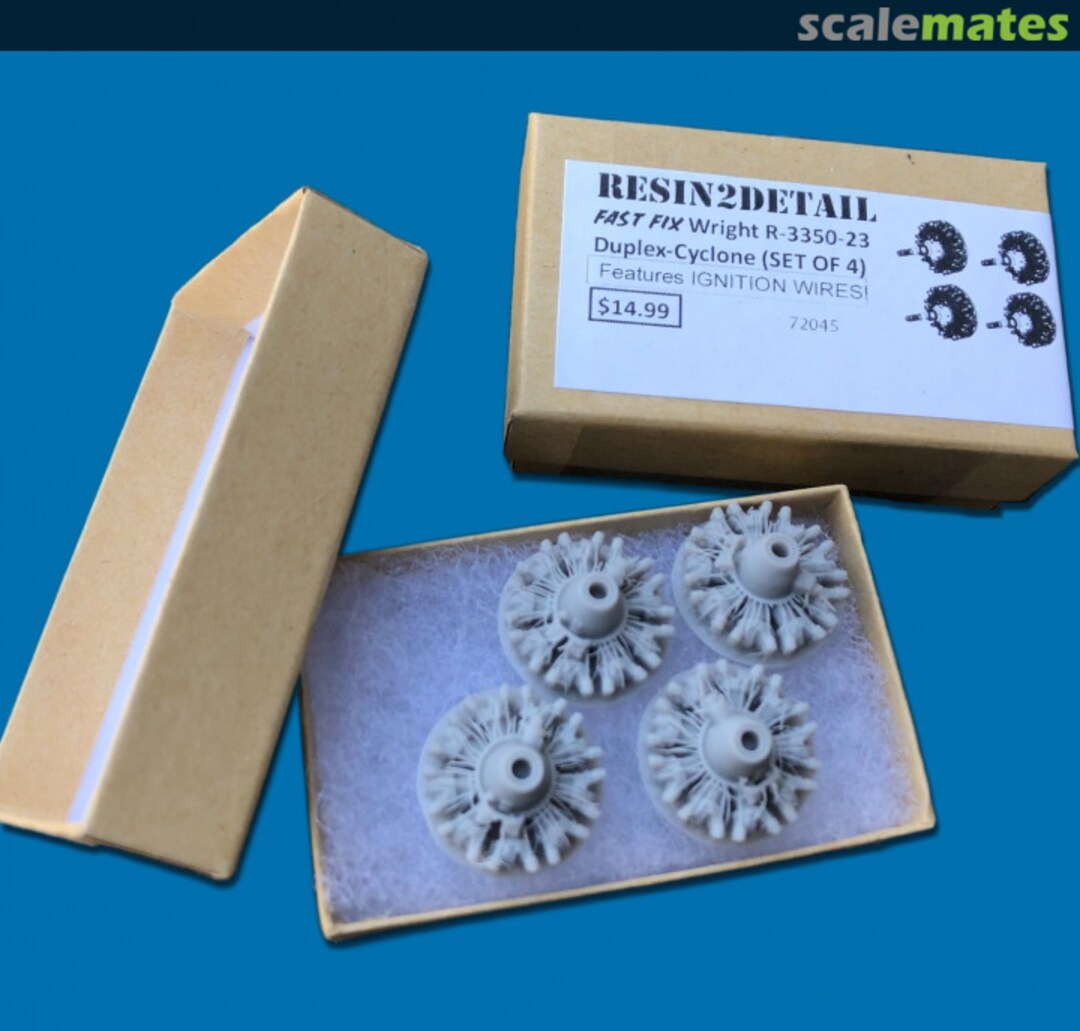 Boxart FAST FIX Set of 4 Wright 3350-23 DUPLEX CYCLONE Radial Engine Fronts 72045 RESIN2detail Boxart FAST FIX Set of 4 Wright 3350-23 DUPLEX CYCLONE Radial Engine Fronts 72045 RESIN2detail