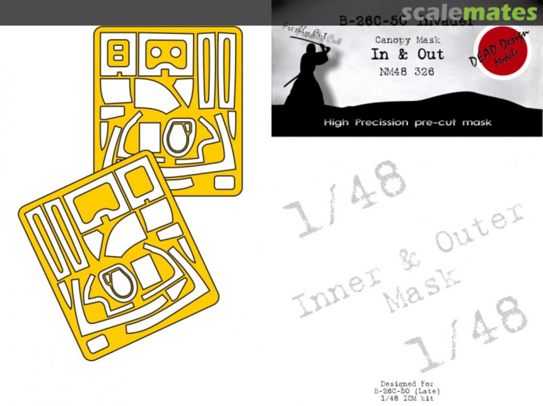 Boxart Douglas A-26 C-15 Invader - In & Out Canopy Mask NM48325 DEAD Design Models