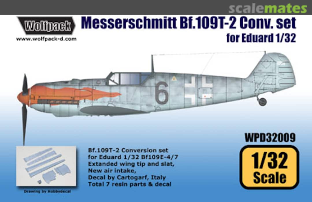 Boxart Messerschmitt Bf.109T-2 Conversion set WPD32009 Wolfpack Boxart Messerschmitt Bf.109T-2 Conversion set WPD32009 Wolfpack